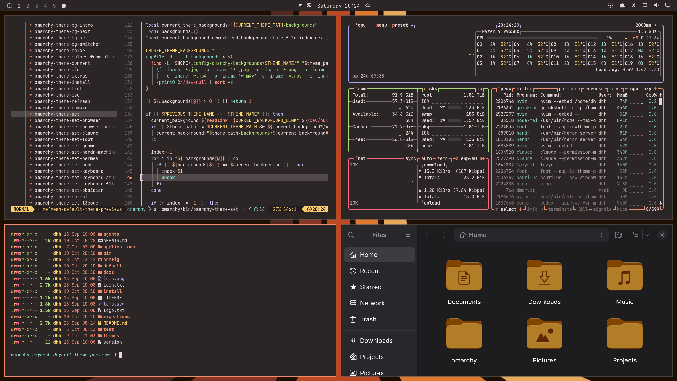 Ristretto preview from omacom/omarchy