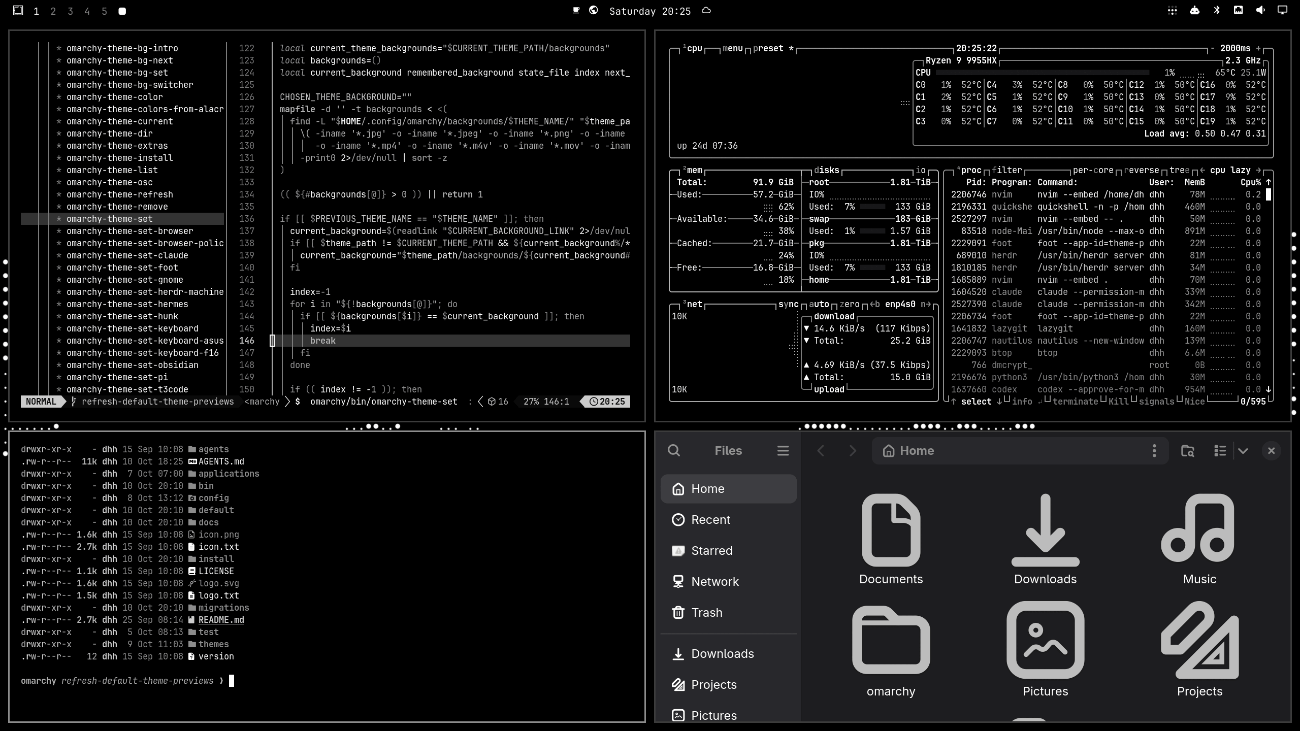 Vantablack preview from omacom/omarchy