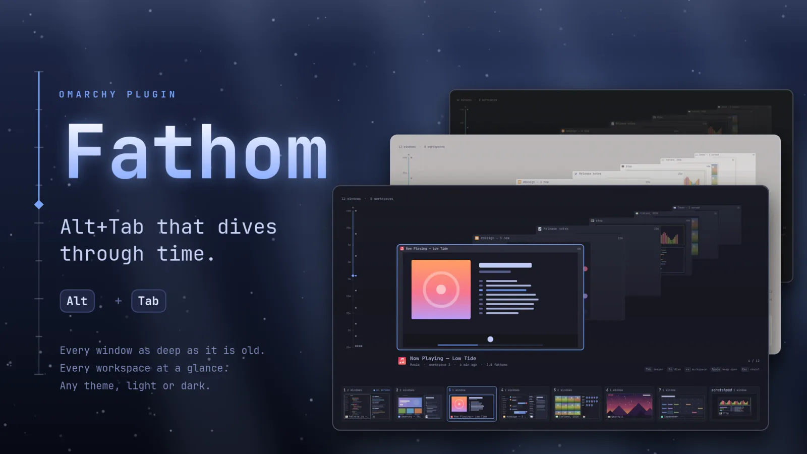 Fathom preview from the Omarchy plugin marketplace catalog