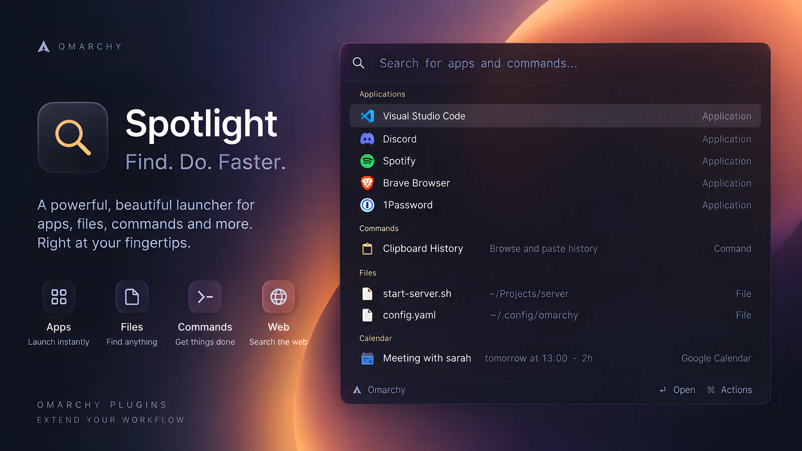Spotlight preview from the Omarchy plugin marketplace catalog